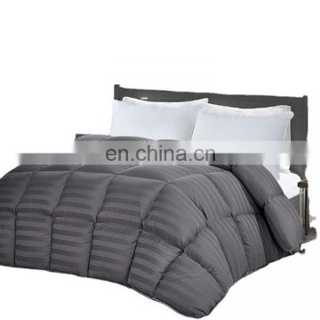 Modern fluffy dark grey duck down double twin comforter for 5 star hotel