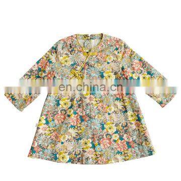 6650 National style spring children cheongsam performance dress casual princess dress