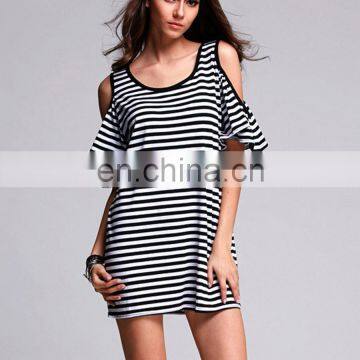 Large Plus Size Women's Clothing Thin Lotus Leaf Wholesale Classic Summer Dress Foreign Trade Off-the-shoulder Dresses photo-5