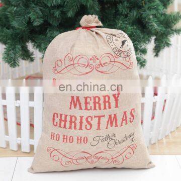 Bags 2019 Year Merry Christmas Gift New Large Canvas Merry Christmas Music Forest Stocking Gift Storage Bag Navidad Noel photo-6