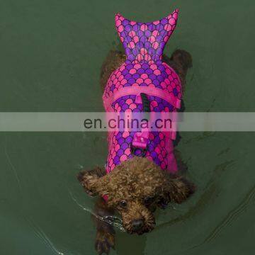 New Design Clowfish Mermaid Shark Pet Life Vest Lovable Pet Clothes Dog Swimming Lifesaver