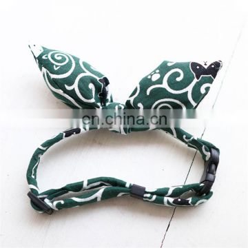 Japanese style adjustable handmade rabbit ear shape dog pet bows tie