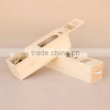 Custom Handmade Skeleton Wooden Wine Box 1 Bottle Box for Wine