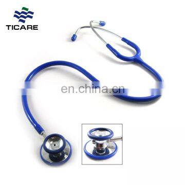 Inexpensive Hospital Double Head Yellow Stethoscope With Non-Chill Ring