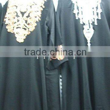 C350 beautiful embroid muslim abaya;islamic clothing