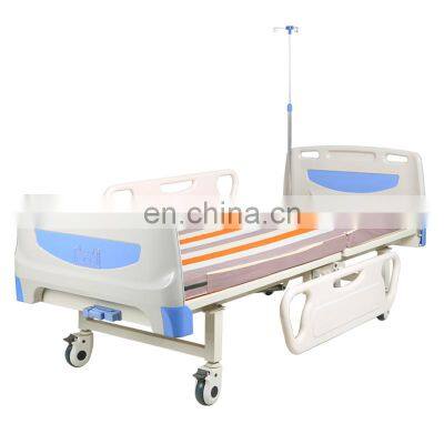 High Quality and Cheap ABS Head Folding Single Crank Dual Function Hospital Bed photo-2