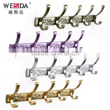 Chaoan WESDA 2016 Ombre Hollow Out Creative the Color Coat Hanger Door Hook Hang the Space That Defend Bath Aluminum D098 photo-2