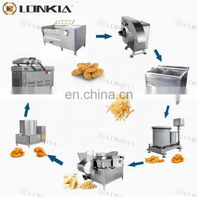 potato chips making production line semi automatic small frozen potato chips french fries processing making machine