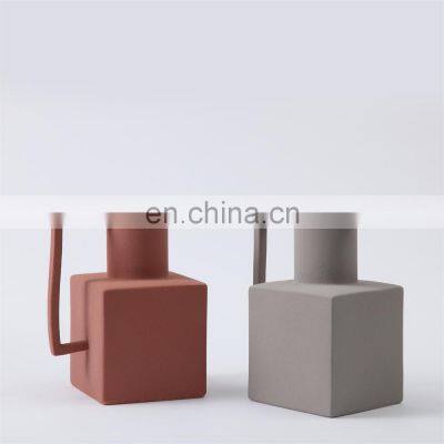 New Design Ceramic Decoration Home White Kettle Jug Vase Nordic Decor