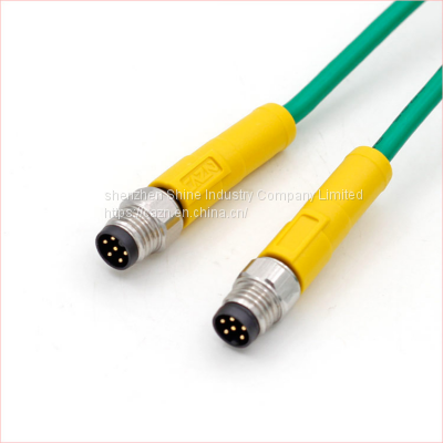 M8 overmolded waterproof cable connector straight male female plug | China Factory