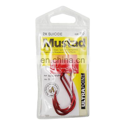 High quality Mustad hooks for sea fishing 92554NPNR # 5packs/lot jig big fish hook