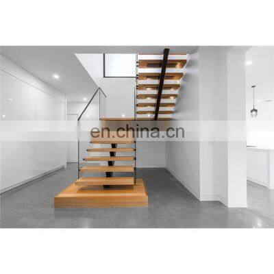 Customized modern central beam straight staircases