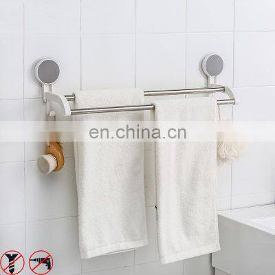 Chinese products wholesale double bathroom  towel rack suction cup towel rack