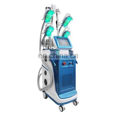 Vertical double chin 7 in 1 360 degree Fat Reduction rf cryo vacuum cavitation slimming therapy cryolipolysis machine