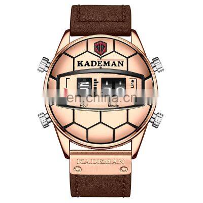 Kademan 9099 New Dual Display Wristwatch Waterproof Time Chrono Functional Watches Men Classic photo-2