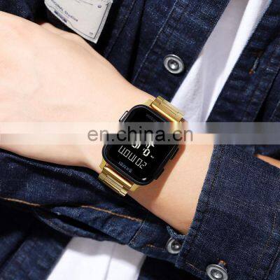 SKMEI 1589 High Quality Men Watch Fashion Luxury Style Stainless Steel Square Mens Digital Watches photo-5