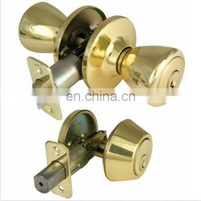 American Key alike Entrance Tubular Door Knob deadbolt Lock Combo set