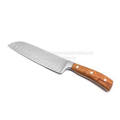 Cooking Chef Kitchen Knives 3cr13/5cr15 Mov/German 1.4116 Stainless Steel Knife 7 Inch Japanese Santoku Salmon Sushi Knife