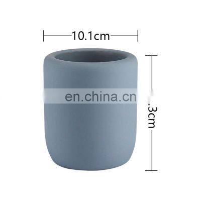 Hot Sale Good Quality Blue Ceramics Candle Cans Private Label Empty Home Scented Candle Jars Luxury With Wood Lid