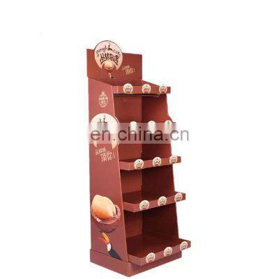 Manufacturer Floor Type Advertising High Quality Cardboard Display Racks Printed Paper Display Cabinet Stand Shelf Counter photo-2