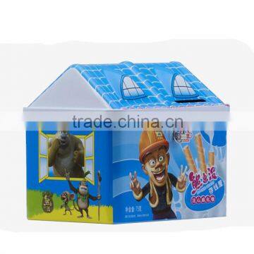 House-shape cute metal coin tanks tin piggy bank money box