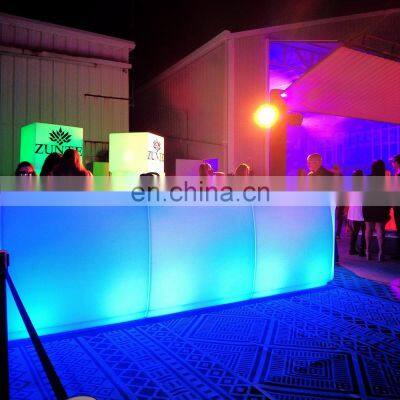 LED circle bar table counter for event nightclub commercial illuminated glow  led light night club bar counter design