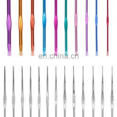 DIY 100PCS Aluminum Colorful Knitting Needle Tool Set Crochet Hook Set photo-3