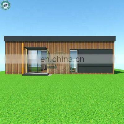 Treated Wood Plank Cladded Compact Container House Tiny Flatpack Container Motels Single Room House