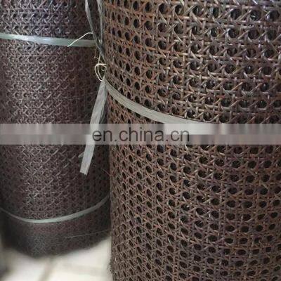 High Quality Rattan Dark Chocolate Open Weave Black Color Woven, Cane Webbing Mesh Cheap Wholesale Vietnam Supplier