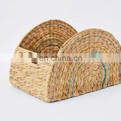 Best Price Water Hyacinth Kids Rainbow Storage Basket Organization Woven Natural Basket Vietnam Cheap Wholesale photo-2