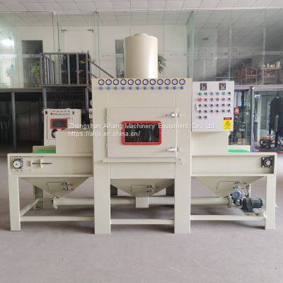 Zhongshan conveyor belt automatic sandblasting machine 8-9 guns rust and scale removal products