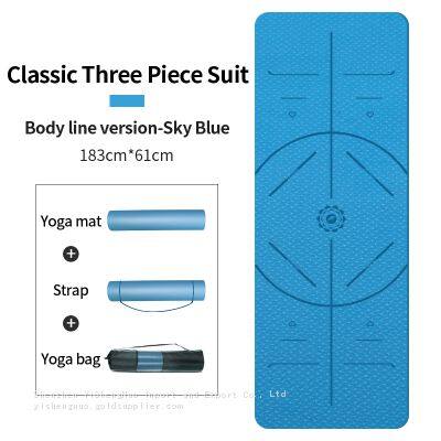 Multiple colors Eco-Friendly Non-Slip TPE Yoga Mat for Pilates