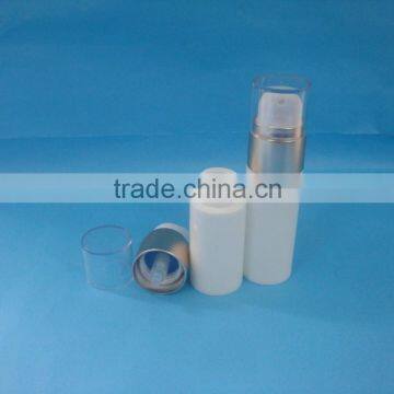 Cosmetic lotion airless bottle packaging,white cosmetic airless bottles