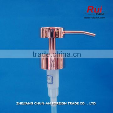 stainless steel shampoo pump for personal care,rose gold metal hand soap shampoo pump