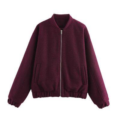 New cross-border women's fashion casual pearl leather short jacket zipper jacket