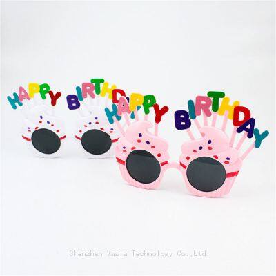 Neuheiten Sahnetorten-Geburtstagsbrille - lustige Kostümaccessoires für Kinder- und Erwachsenenpartys