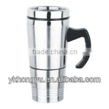 16oz double wall stainless steel thermo mug with handle