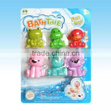 cartoon animal toys bath toys water squirt toys 6 style