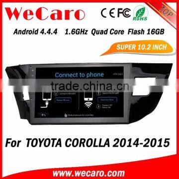 WECARO 10.2 Inch Usb Port Android 4.4 Double Din Car Dvd For Toyota Corolla                        
                                                Quality Choice