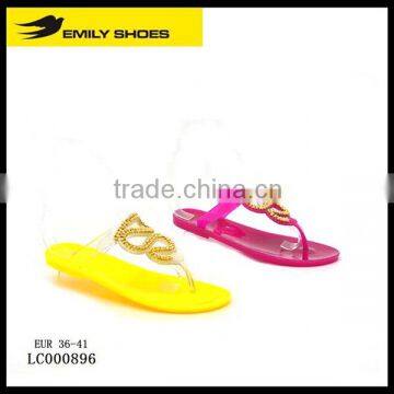 Hot and fashion woman shoe lady's PVC jelly sandals shoes