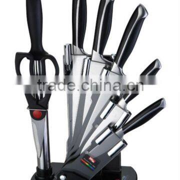 BLACK HANDLE STAINLESS STEEL 8PCS KITCHEN KNIFE SET