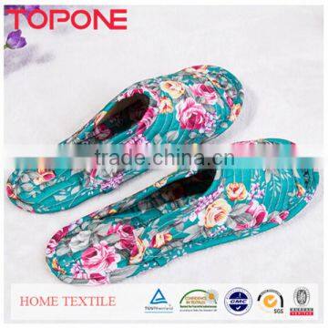 2015 Summer Fashion Slipper Shoes Custom Printed Cotton Quilting Fabric Woman Cotton Slipper