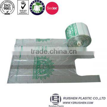 Transparent Customer Printed Logo Vest Rolling Packing Bags