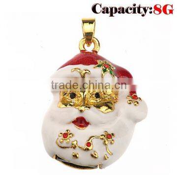 Wholesale promotional gift bulk 1GB/2GB/4GB/ 8GB/64GB/ 128GB christmas usb flash drive,christmas gift Santa Claus usb