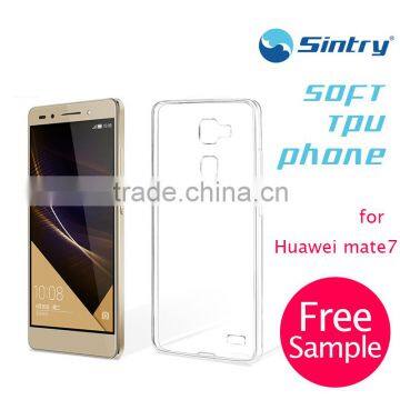 0.3mm Tpu Case Silicon Smartphone Clear Manufacturing Decorative Mobile Phone Cover Design Phone Case for Huawei MATE7 Mini