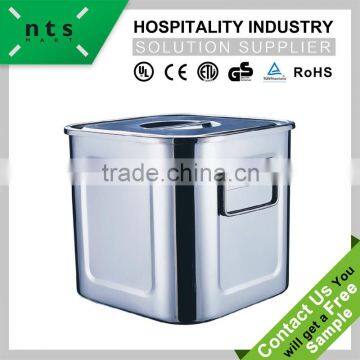 high quality hotel square stainless steel soup bucket