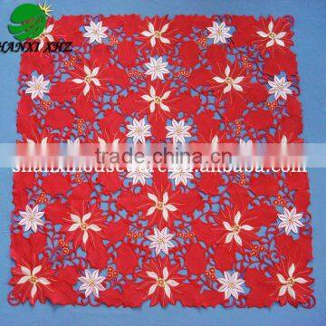 Table cloth with full of christmas flowers