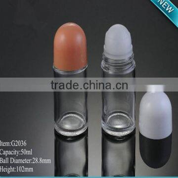 Colorful Cap Glass Roll on Bottle 50ml