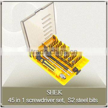 Multi-bits precision 45 in 1 screwdriver set