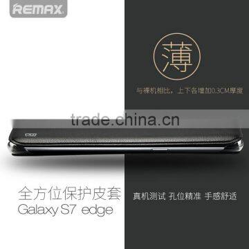 Remax Pure Sereis Luxury Leather Wallet Flip Leather Cover Case With Card Holder For Samsung Galaxy S7 Edge TB-0245 photo-2